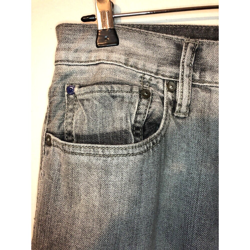 Gap Mens Straight Jean 1969 Light Gray Faded Ringspun Denim 100% Cotton 30 x 30 - Picture 3 of 8